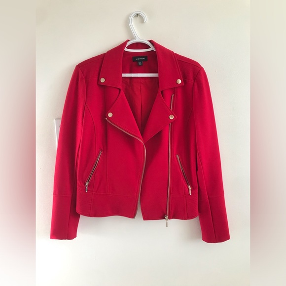 Sexy Le Chateau womens bomber biker jacket red - Picture 1 of 9